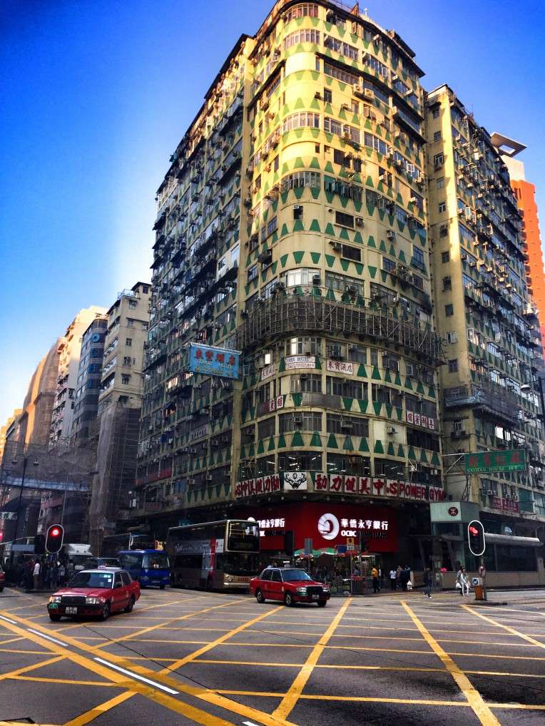 Typische Häuser an der Nathan Road