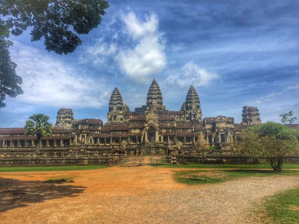 Die berühmte Tempelanlage in Angkor Wat