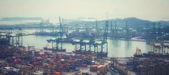 Der Hafen von Singapur Der Hafen von Singapur